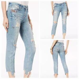 🔹️Buffalo David Bitton Faith Blinged Out Skinny Leg Jeans Size 4